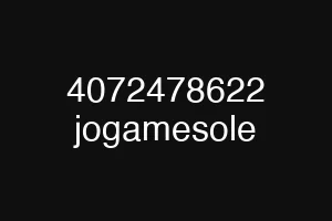 4072478622 jogamesole