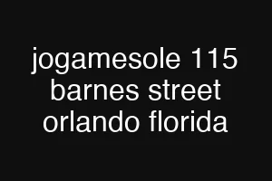 jogamesole 115 barnes street orlando florida